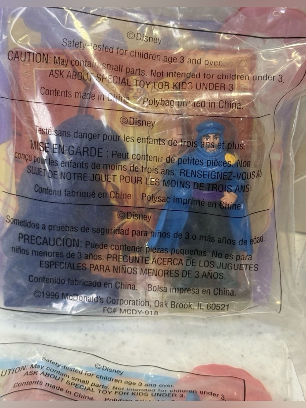 1996 McDonald's Aladdin Happy Meal Toys - Set of 7 In Bag -Just Missing #2 - Picture 4 of 7
